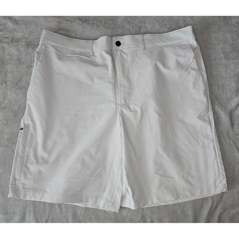Gerry Tech Shorts Mens Size 40 UV Comfort Waistband Stretch Zip Pockets Gray